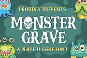 Monster Grave a Playful Serif Font, a Serif Font by Blankids Studio (Thumbnail 1 of 6)