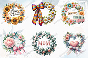 Mothers Day Wreath Sublimation, a Graphic by designcity5 (Thumbnail 3 of 5)