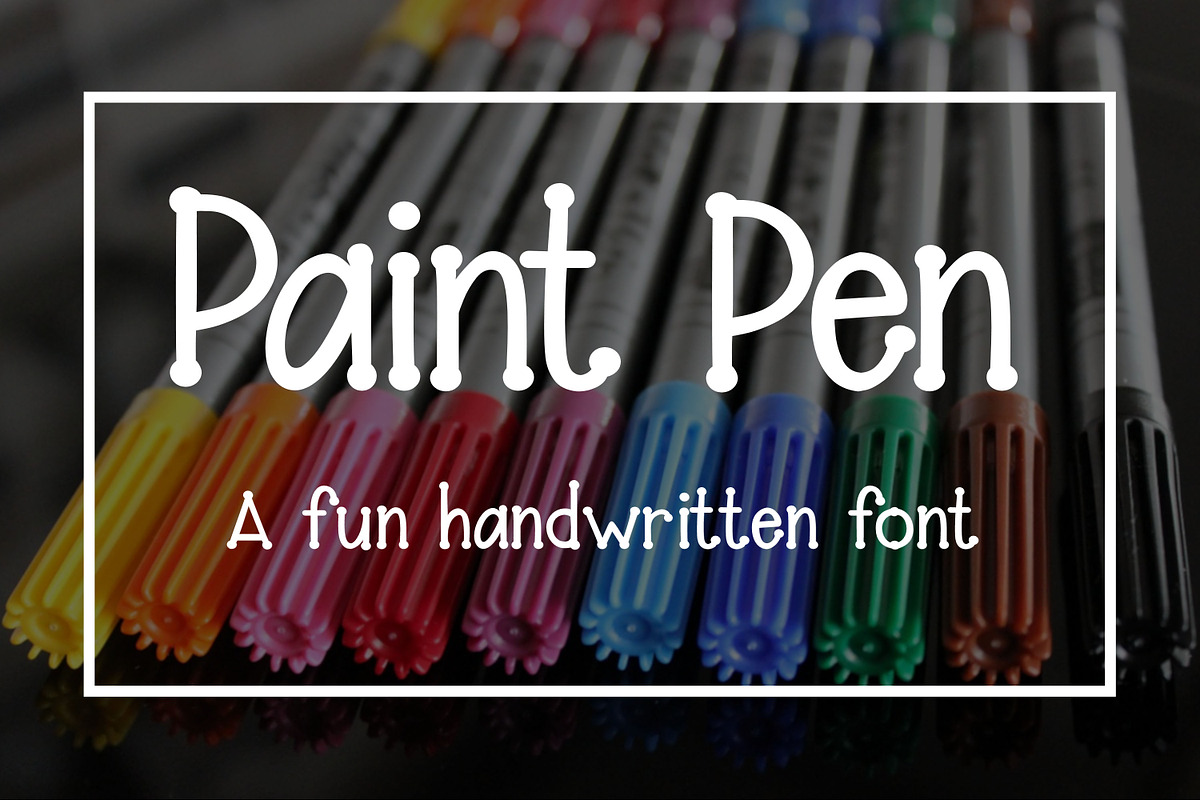 Paint Pen - A fun handwritten font, a Handwritten Font by Stacy's Digital Designs (Photo 1 of 8)