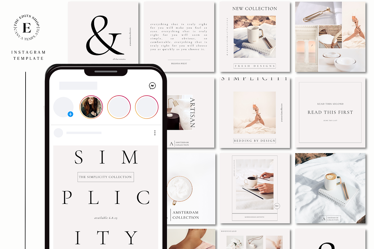 Simple Instagram Template, a Templates & Theme by The Edits Shop (Photo 1 of 9)