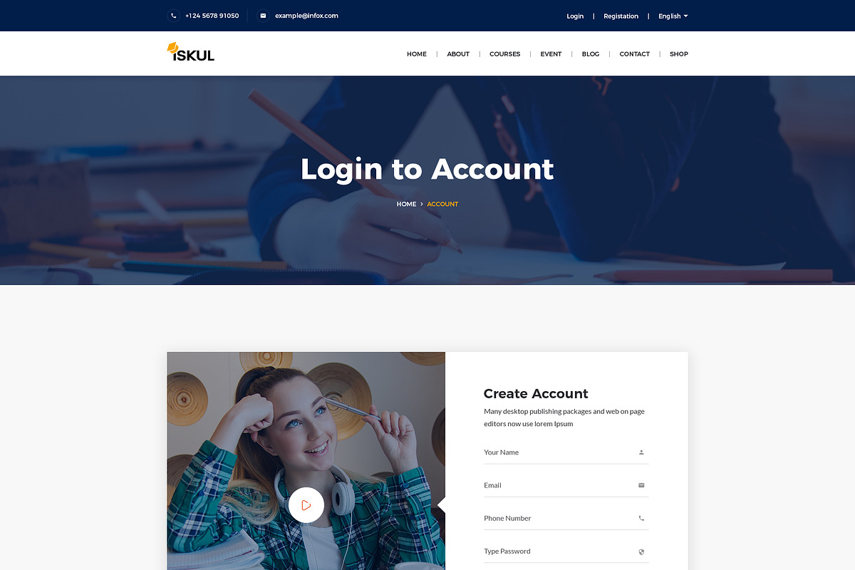 ISKUL - Educational Website Template, a HTML Template by THESOFTKING (Photo 5 of 7)