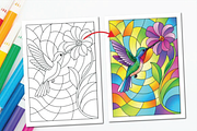 Stained Glass Coloring Pages, a Decorative Illustration by Ink Gallery (Thumbnail 3 of 5)