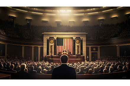 rhetoric political speech ai, a Technology Photo by pikepicture