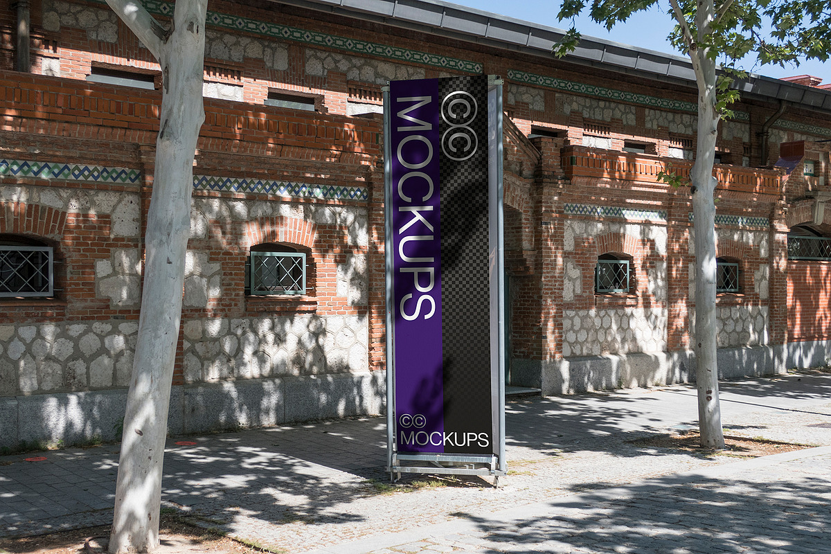 Madrid Banner Sign Mockup B004, an Advertising Mockup by CC Mockups (Photo 2 of 3)