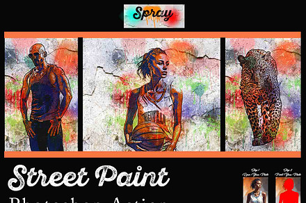 Spray Street Paint Photoshop Action, an Action Add-On by Studio Retouch