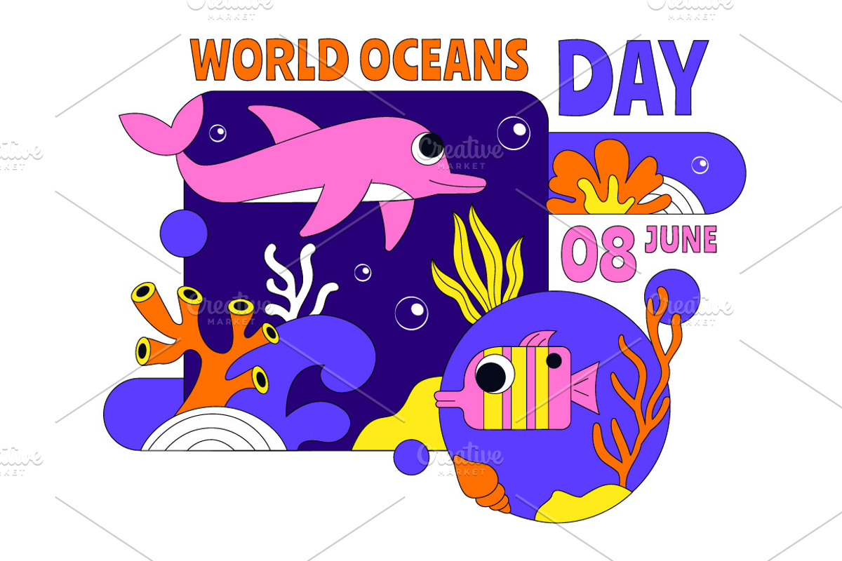 10 World Ocean Day Illustration, an Animal Illustration by denayunebgt (Photo 4 of 4)