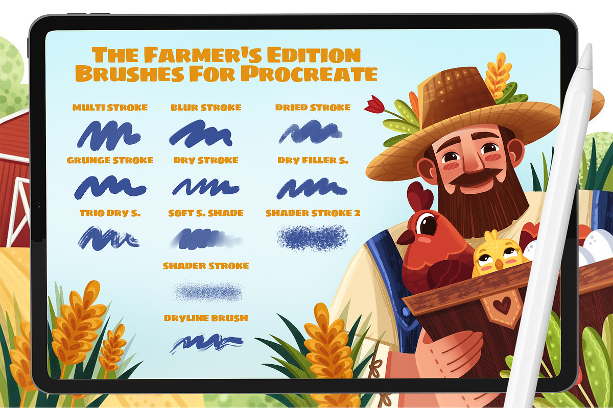 The Farmer’s Procreate Brushes, a Brush Add-On by Leonard Posavec (Photo 3 of 10)