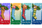 Christmas socks with gifts, a Decorative Illustration by Adamskyistudio (Thumbnail 3 of 3)
