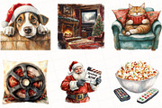 Christmas Movie Night Clipart, an Illustration by OK Design (Thumbnail 3 of 5)
