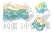 Summer Beach Clipart. Ocean clipart., a Texture Illustration by NKTKNS (Thumbnail 3 of 7)
