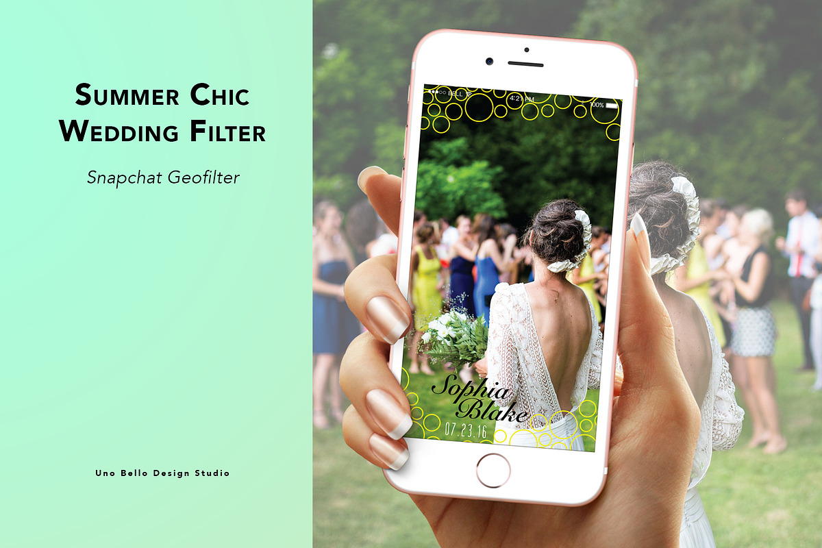 Summer Chic Wedding Geofilter, a Social Media Template by Uno Bello Design Studio (Photo 1 of 3)