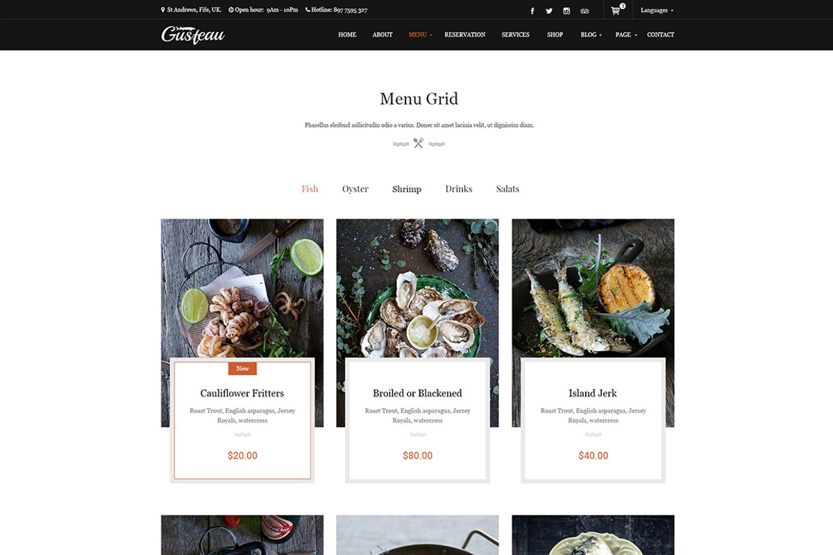 Gusteau - Elegant Food & Restaurant, a HTML Template by Digipieces (Photo 5 of 10)
