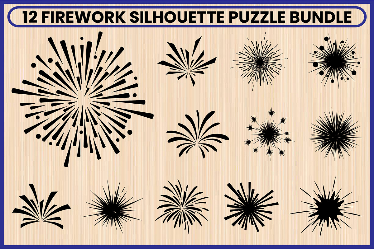 12 Festive Firework Burst Silhouette, a Decorative Illustration by Artivon (Photo 1 of 4)