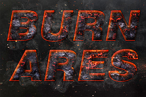 Magma Text Effect Photoshop Action