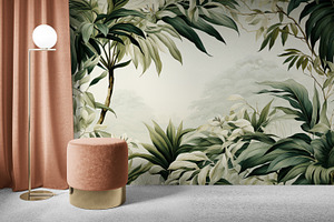 Tropical Forest Landscape Mural