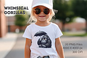 Whimsical cartoon gorillas. T-Shirt, an Animal Illustration by KENO Mascots (Thumbnail 6 of 8)