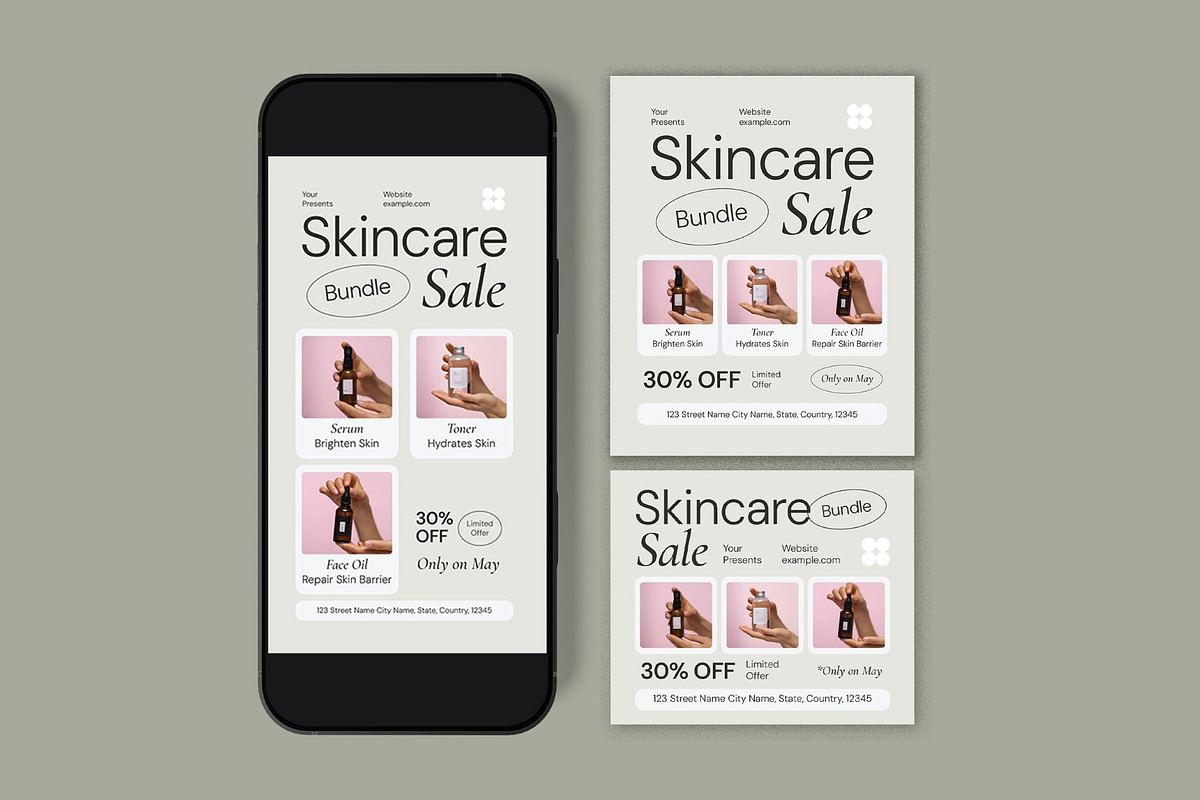 Skincare Sale Flyer, a Flyer Template by graphicook (Photo 3 of 3)