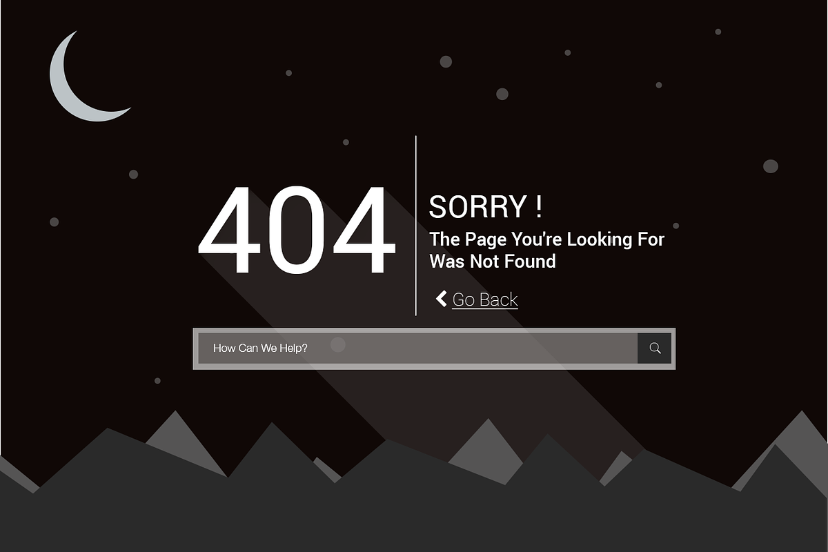 Material Design 404 Page, a Websites & App Template by Saif71 - Shop (Photo 5 of 6)