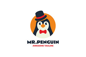 Penguin Flat Modern Logo