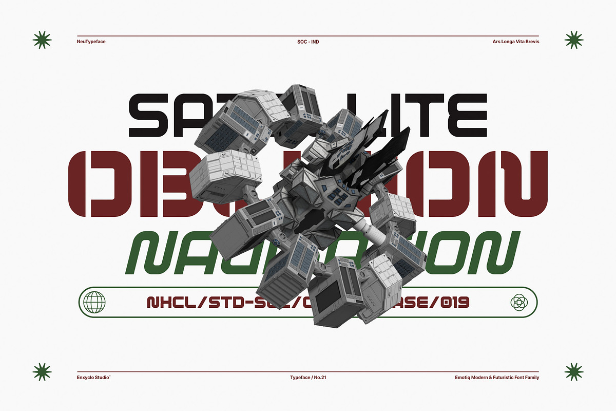 EMOTIQ - Futuristic Font Family, a Sans Serif Font by Enxyclo Studio (Photo 4 of 10)