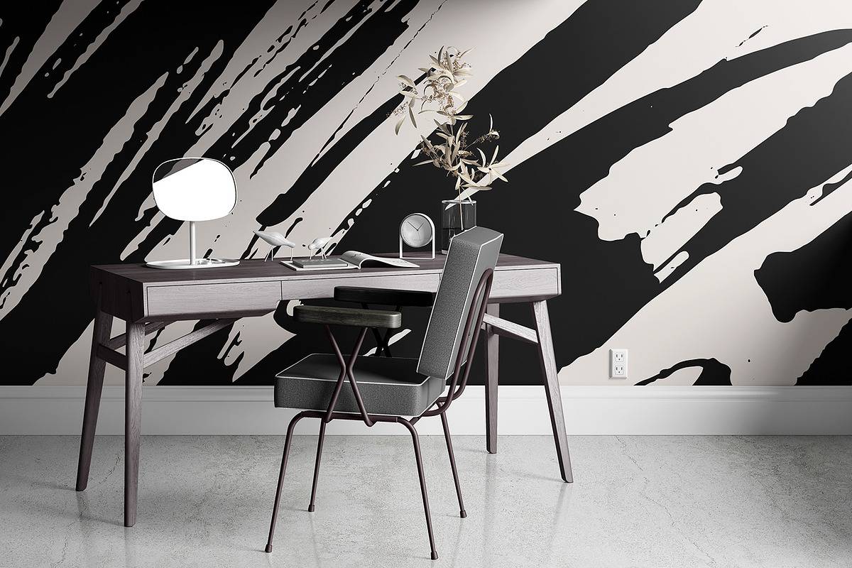 Black Paint Pattern, a Texture Graphic by MalyskaStudio