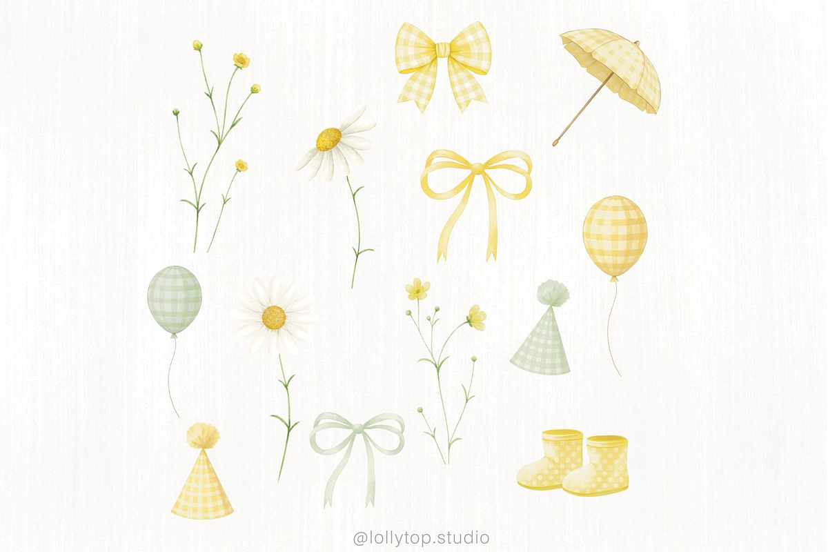 Silly goose and daisy - clipart, an Animal Illustration by Lolytop Studio (Photo 4 of 4)
