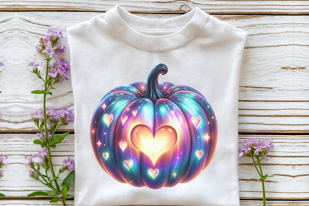 Halloween Pumpkin Iridescent Clipart, an Illustration by CraftArtStudio (Photo 4 of 6)
