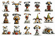 Quirky Christmas Dog Clipart, an Illustration by Libby Wishes (Thumbnail 3 of 7)