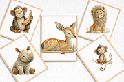 Safari Baby Animals Clipart, an Illustration by DreamArtGraphic (Thumbnail 4 of 8)