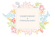 Vector Flower Illustration and Frame, a Decorative Illustration by AnzhelikaGerman (Thumbnail 1 of 4)