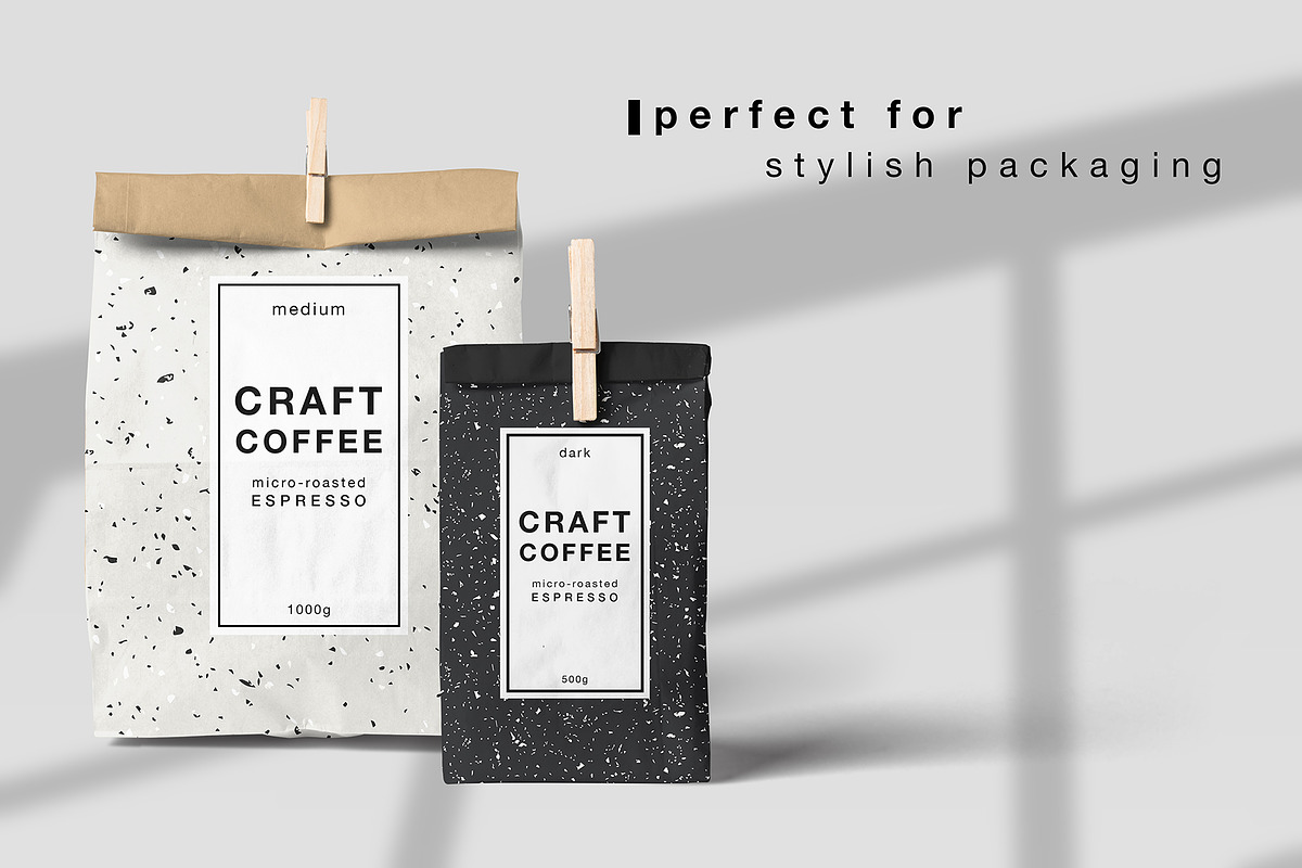 TERRAZZO monochrome collection, a Pattern Graphic by EkaterinaKiriy (Photo 5 of 8)