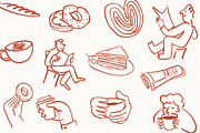 Bakery & Coffee Illustration Set, a Food Illustration by Studio Papercuts (Thumbnail 3 of 10)