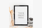 A4 Print mock up black frame A5 A3, a Print Template by Grace White (Thumbnail 1 of 4)