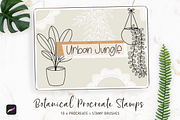 10 Urban Jungle Procreate Stamps, a Brush Add-On by Oh Mia Studio (Thumbnail 1 of 2)