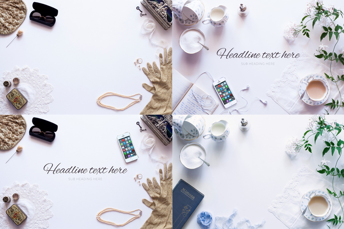 14 Feminine Vintage Hero Images, a Product Mockup by RAPPIDLY (Photo 4 of 5)