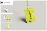 ID Card Mockup For Badge, an Advertising Mockup by Gatamotion (Thumbnail 1 of 5)