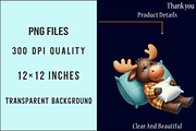 Funny Moose Sublimation Clipart, an Illustration by SinaCreation (Thumbnail 6 of 7)