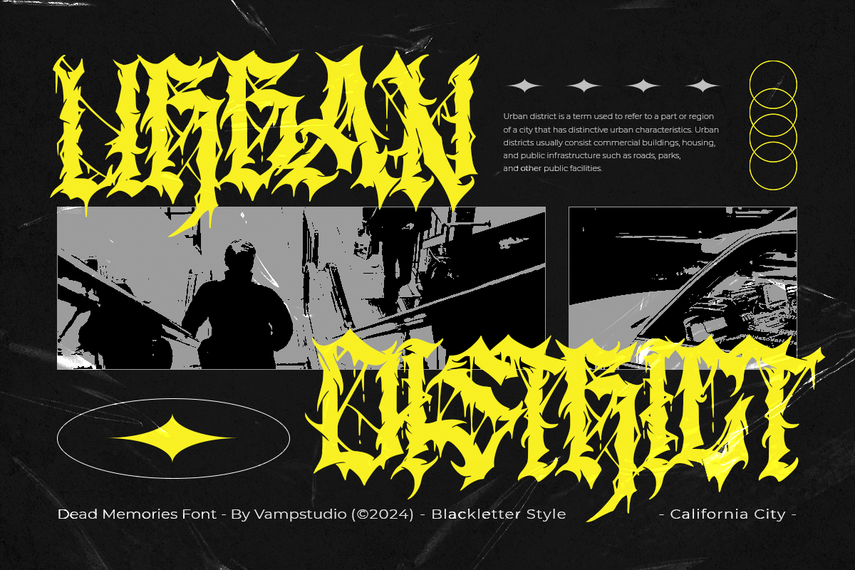 Dead Memories Death Metal Font, a Blackletter Font by Vampstudio (Photo 5 of 12)