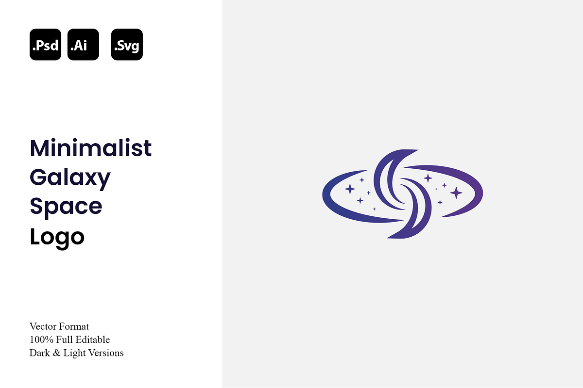 Minimalist Galaxy Space Logo, a Branding & Logo Template by Luxury Logos (Photo 1 of 4)