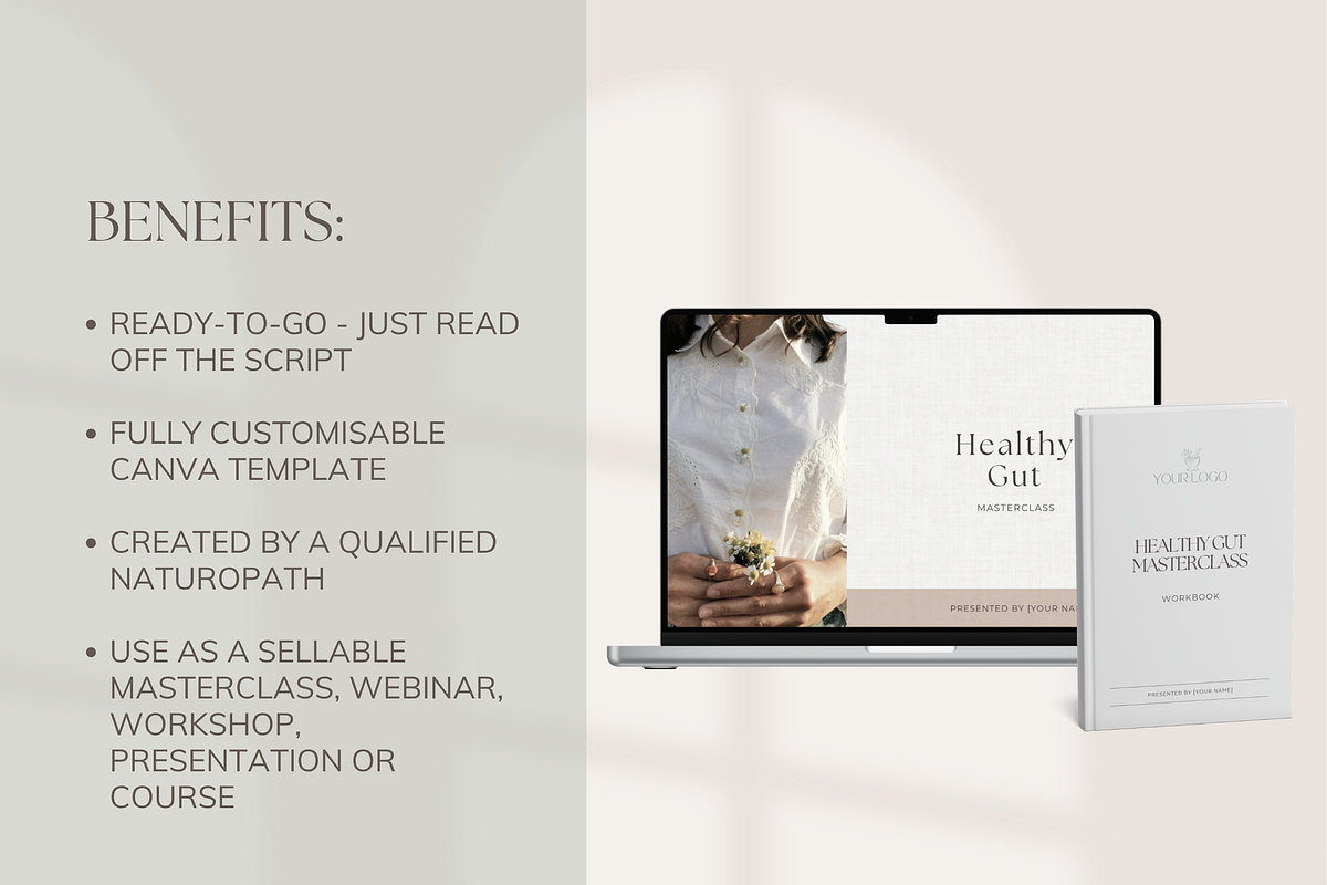 Gut Workshop Done-For-You Canva, a Presentation Template by Naturopath Hub (Photo 2 of 9)