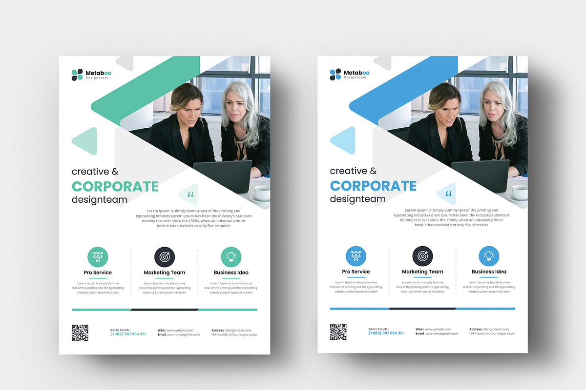 Corporate Flyer Template, a Flyer Template by Thecodude (Photo 1 of 3)