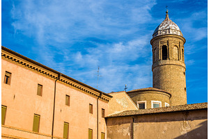 Bell tower of san vitale basilica ravenna italy containing ravenna, vitale, an Architecture Photo by Leonid Andronov