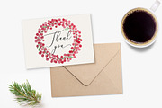 Red Watercolor Christmas Wreath, an Illustration by DailyMiracleDigitals,LLC (Thumbnail 6 of 6)