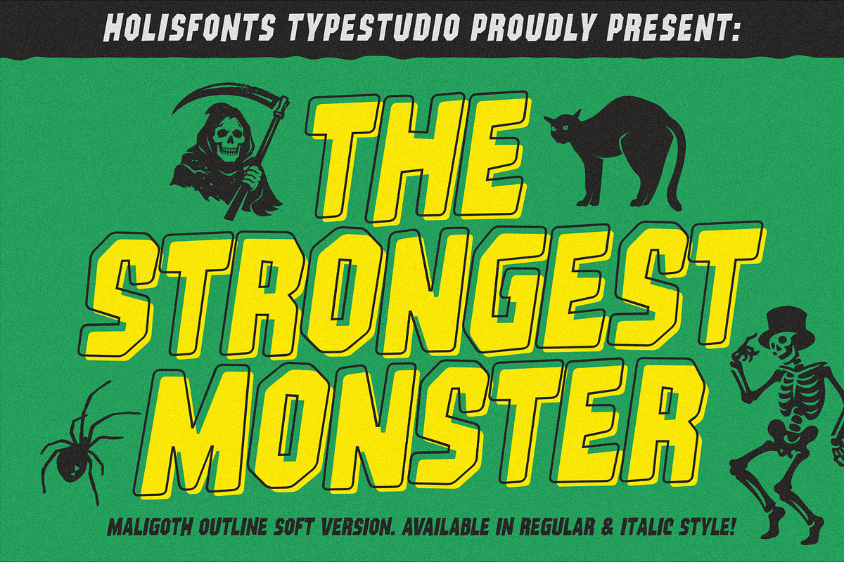 Maligoth Horror Fonts, a Sans Serif Font by 24Design Studios (Photo 6 of 9)