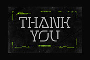 Metona - A Stencil Futuristic Font, a Slab Serif Font by Drizy (Thumbnail 9 of 9)