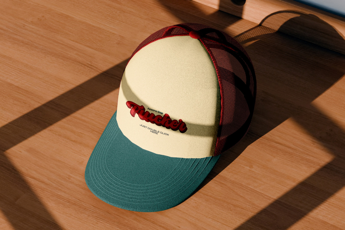 Trucker Cap Mockup, a Hat Mockup by Budogol Studio (Photo 2 of 3)