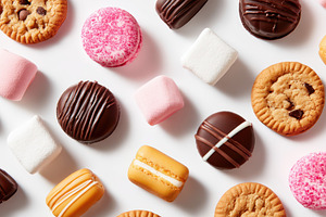 Assorted sweets flatlay, a Food & Drink Photo by AlyaAnd