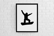 Snowboarding Silhouette SVG #2, a Sport Illustration by newminddesign (Thumbnail 2 of 3)