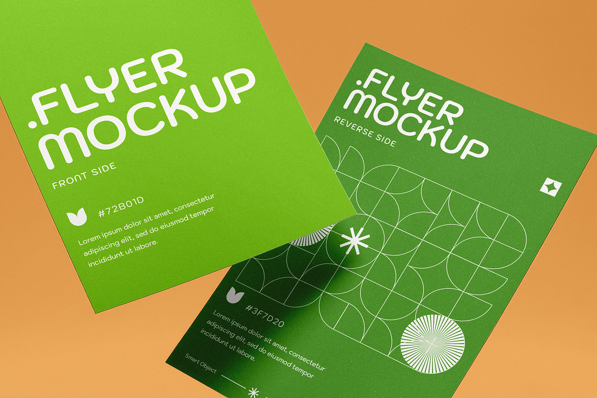 Floating Flyer Mockup Set, an Advertising Mockup by smishura (Photo 3 of 5)