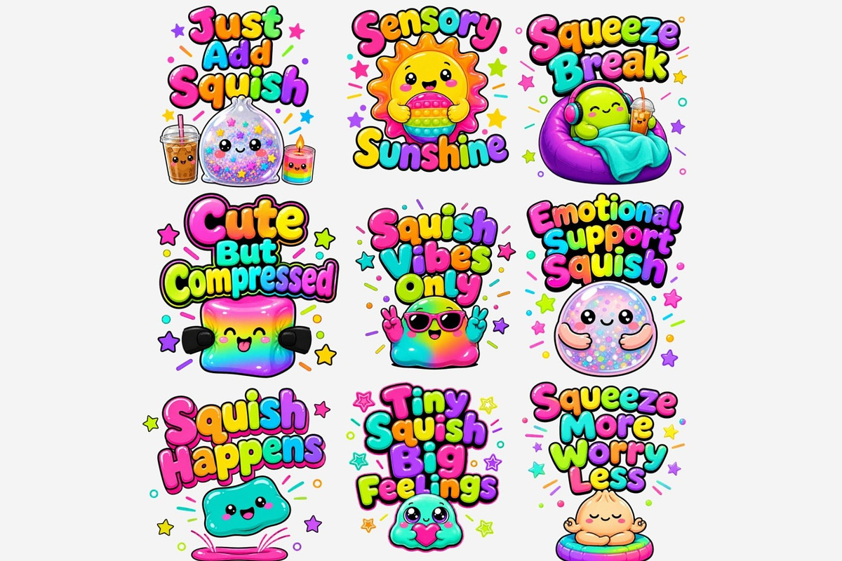 Emotional Support Squish PNG Bundle, an Emoji Icon by Tanya Kart (Photo 7 of 10)
